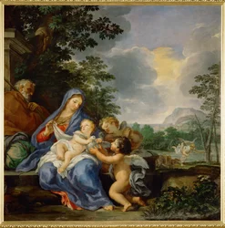 Descanso durante el vuelo a Egipto (pintura sobre lienzo)