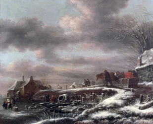 Paisaje invernal (óleo sobre lienzo)