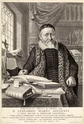 D. Leonardus Marius Goezanus, pub. grabado de 1654