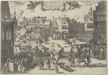 Ejecución de los conspiradores de la traición de la pólvora, 1606
Supplicium de octo coniuratis sumtum in Britannia (título en el objeto)