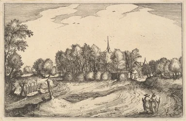 Un Convento, placa 13 de Regiunculae et Villae Aliquot Ducatus Brabantiae, ca. 1610