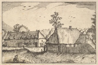 Grandes cobertizos, placa 21 de Regiunculae et Villae Aliquot Ducatus Brabantiae, ca. 1610