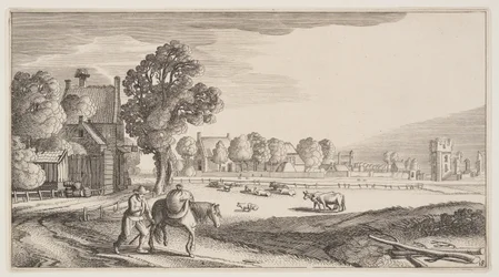 Caminos a lo largo de un prado, de Paisajes (Playsante Lantschappen)