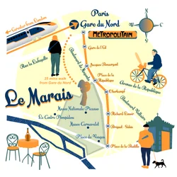 mapa de Le Marais, París