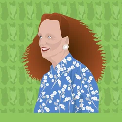 Retrato de Grace Coddington, Directora Creativa de US Vogue
