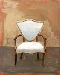 Sillón tapizado de estilo vintage