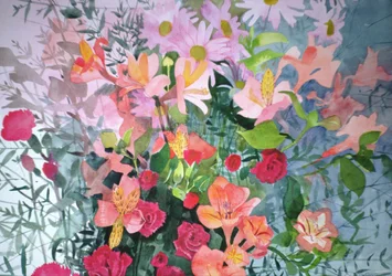 Un ramo rosa