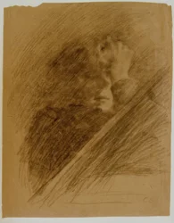 Autorretrato con el brazo apoyado