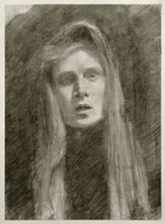 Retrato femenino con pañuelo (Autorretrato)