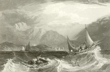 Puerto de Bombay - Barcos de pesca, en el monzón