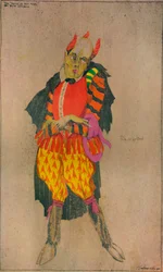 Diseño de vestuario en El diablo es un asno de Ben Jonson, c. 1927