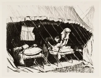Estación de despeje de bajas en Francia, 1917