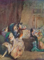 Escena en un baile de máscaras, siglo XIX