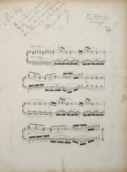 Página de la primera prueba corregida de La damoiselle élue, c.1887-88
