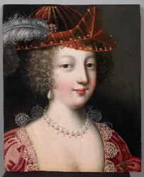 Retrato de mujer con sombrero, c.1630-40 (óleo sobre tabla)