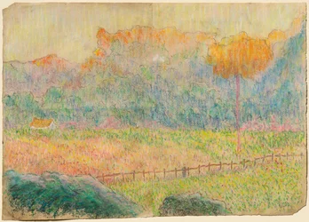 Estudio para "Paisaje con Figura y Casas"