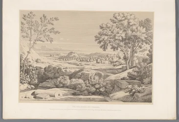 Gezicht op de oever van de rivier Ilisos Vista de los bordes del iliso. (título en el objeto) Vistas de los sitios más famosos de la antigua Grecia (...) (título de la serie)