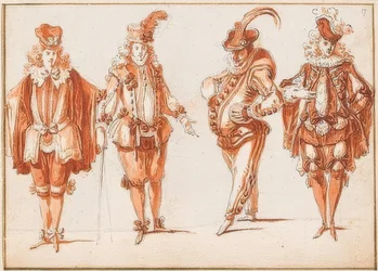 Cuatro figuras de disfraces