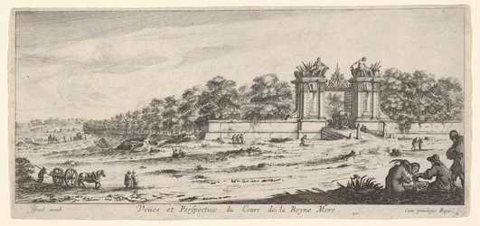 Vista de la puerta de la residencia de la Reina Madre, de la serie Vistas y nuevas..., ca. 1644