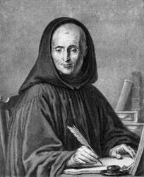 Retrato de Jean Mabillon (1632-1707) grabado por Alexis Loir (1640-1713)