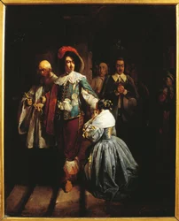 Carlos I de Inglaterra (1600-1649) siendo llevado a la muerte