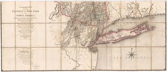 A Chorographical Map of the Province of New-York by Sauthier [Parte inferior del mapa].