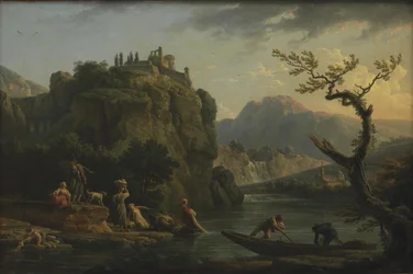 Paisaje montañoso con un río