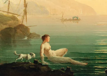 Bañistas en la orilla del mar ... (pintura sobre lienzo)