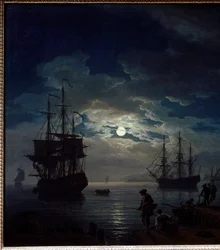 Pesca a la luz de la luna (detalle)