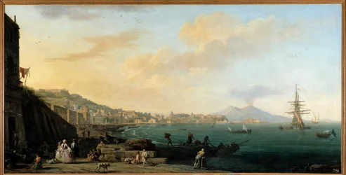La bahía de Nápoles con el Vesubio