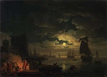El puerto de Palermo a la luz de la luna, 1769