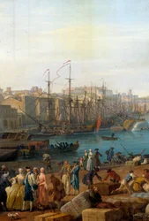 El puerto de Marsella en el siglo XVIII (detalle)