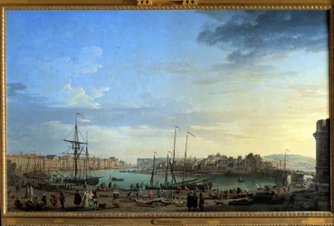 Vista del puerto de Dieppe