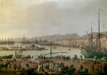 Vista del puerto de Toulon (detalle)