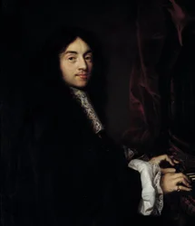 Detalle de Retrato del organista Charles Couperin con la hija del pintor
