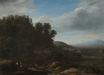 Paisaje italiano, c.1630 (óleo sobre lienzo)