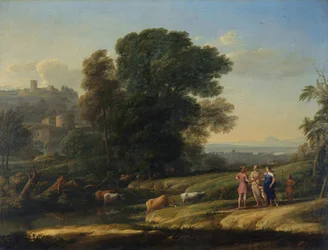 Paisaje con Céfalo y Procris reunidos por Diana