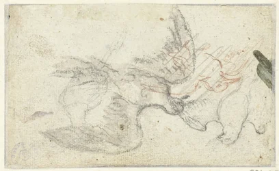 Tres bocetos de un pájaro
