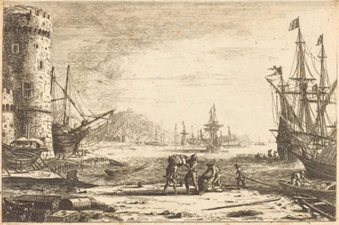Puerto con una Gran Torre
