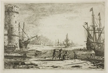 Puerto con una gran torre