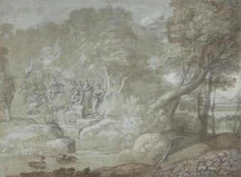 Paisaje con Apolo y las Musas, 1674