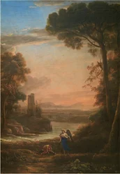 Paisaje con Tobías y el ángel, 1639-1640