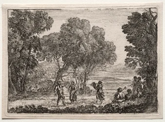 Paisaje con una Danza Campestre (Placa Pequeña)