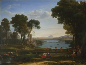 Paisaje con el matrimonio de Isaac y Rebeca, 1648
