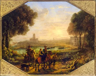 Paisaje con el puerto de Santa Marinella