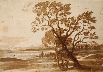 Paisaje con dos Árboles, c. 1638