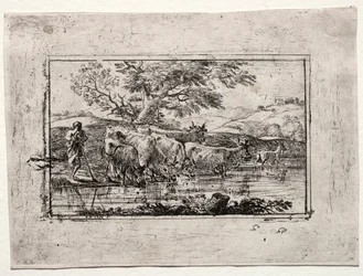 El rebaño en el abrevadero, 1635