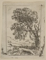 Los dos paisajes, árbol izquierdo, ca. 1630