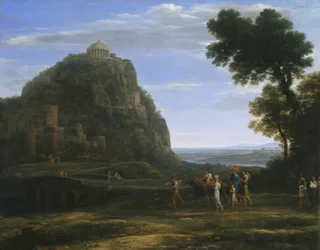 Vista de Delfos con una procesión, 1673