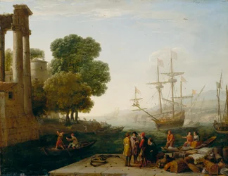 Un puerto al atardecer, 1643